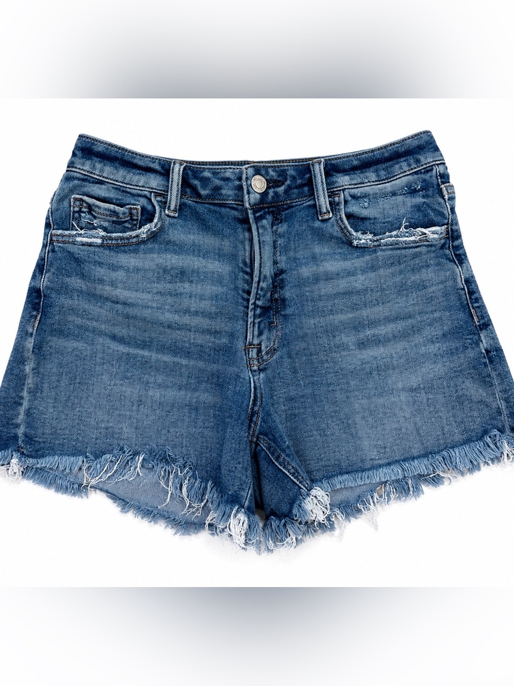 Vervet Rebecca Blue Distressed High Rise Denim Cutoff Shorts Size M